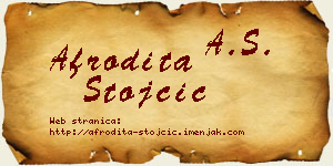 Afrodita Stojčić vizit kartica